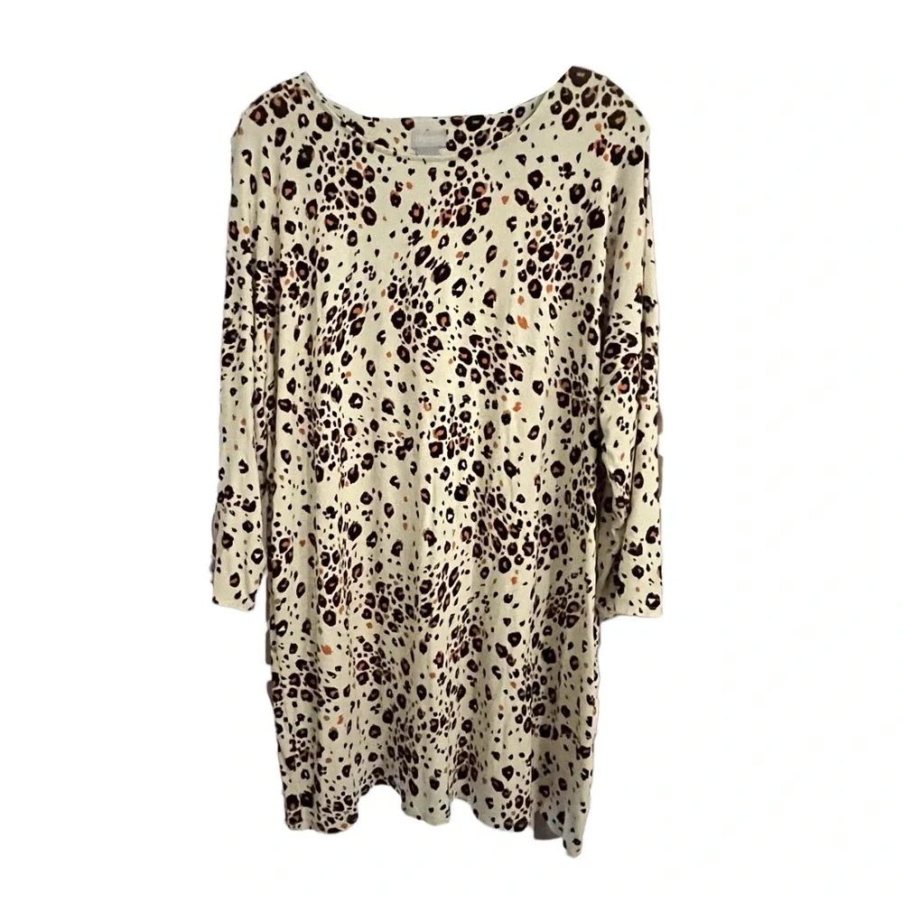 Chico’s Leopard Print Tunic Top Size XL - Picture 6 of 15